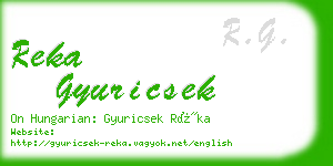 reka gyuricsek business card